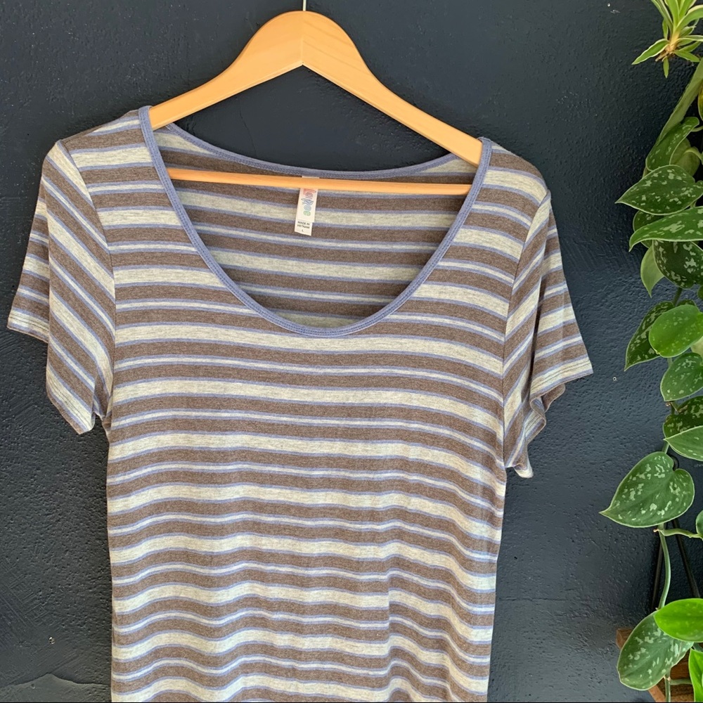 Lula Roe | Soft Striped Tee - Picture 3 of 8